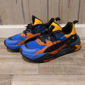 Puma Kids Sneakers in Blue, Orange, and Black
